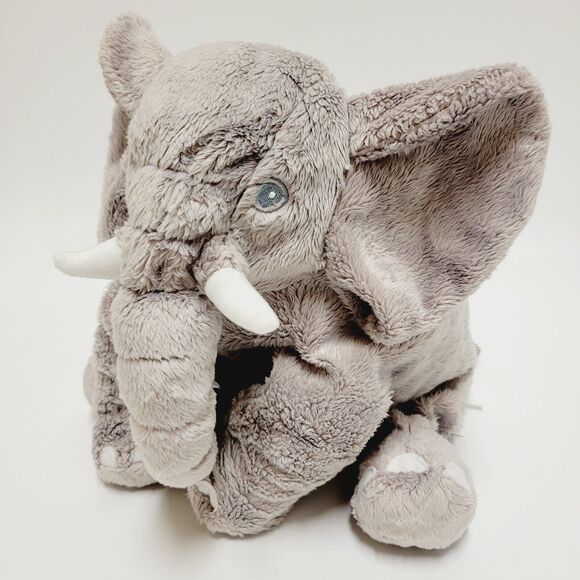 Ikea Leddjur Gray Elephant Plush Stuffed Toy 12 Inch Embroidered Realistic - Picture 8 of 12